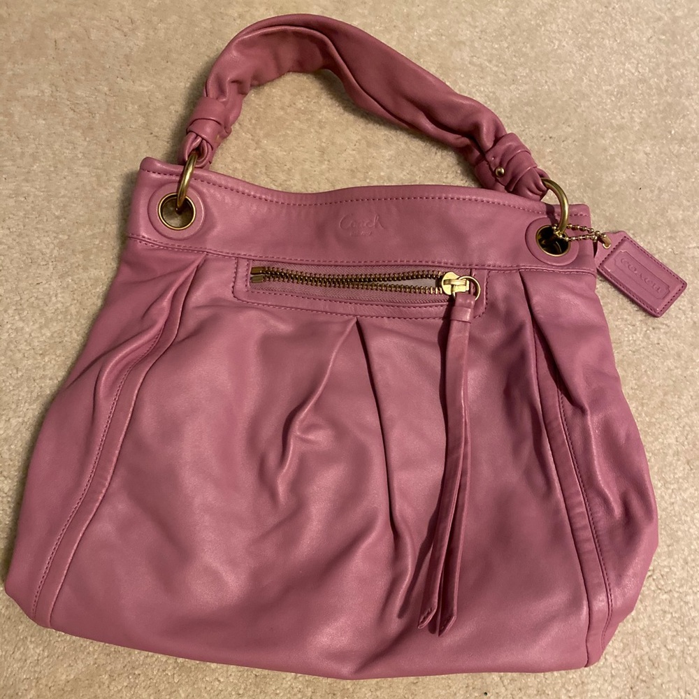 Pink Leather Coach Bag